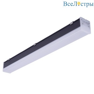 Линейный подвесной модульный светильник Uniel ULO-N10A-40W/6500K/L120 IP40 BLACK UL-00013258