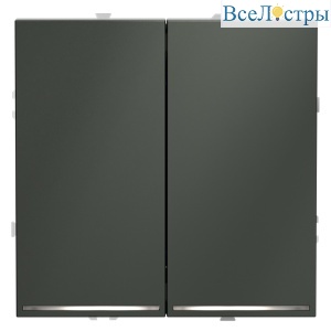 Выключатель двухклавишный с подсветкой Voltum S70 VLS020206