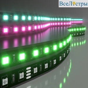 Светодиодная лента Elektrostandard 24V 14,4W 60Led 5050 IP20 RGB, Black, 5м 4690389172137