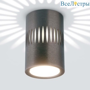 Потолочный светодиодный светильник Elektrostandard DLS026 7W 4200К графит 4690389169786