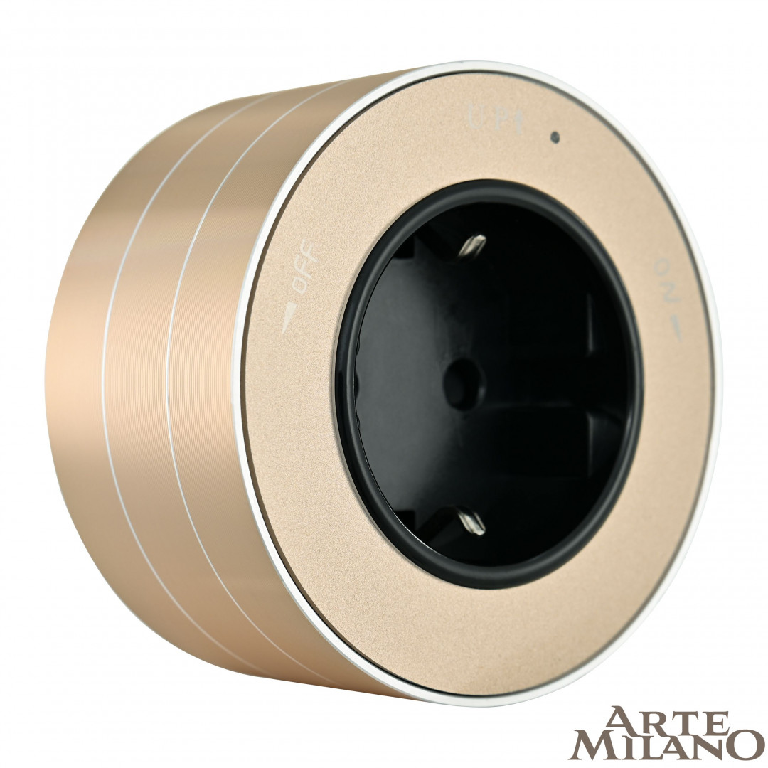трековая розетка arte milano am-track-sockets 380011ts/es gold