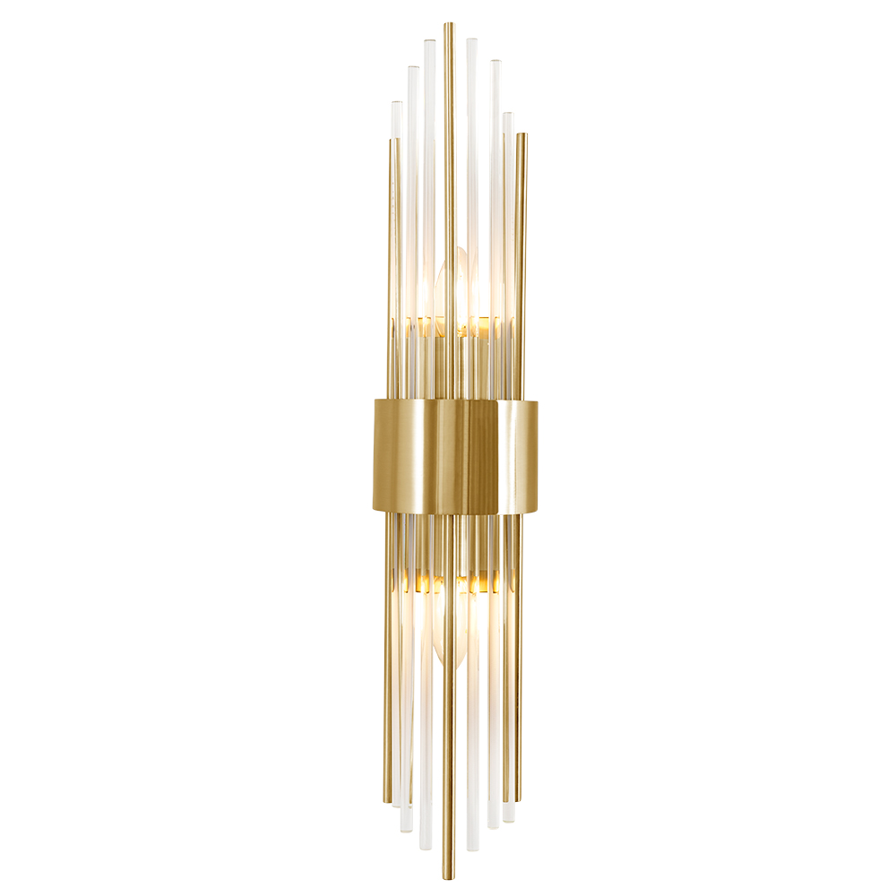 настенный светильник crystal lux atento ap2 brass/transparente