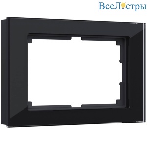 Рамка для двойной розетки Werkel Favorit черный W0081108 4690389160226