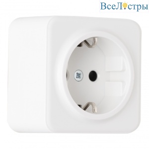 Розетка с заземлением и шторками Arte Milano 310.40-1.white