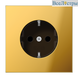 Розетка 2K+З со шторками Jung GO1520KI