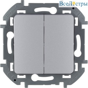 Выключатель двухклавишный Legrand Inspiria 673622