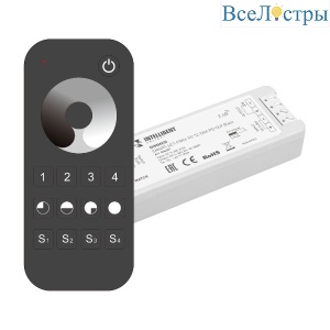 Диммер Arlight SMART-SET-PWM-101-72-DIM-PD-SUF Black (5-36V, 1x8A, x4, ПДУ 13кн, 2.4G) 036201