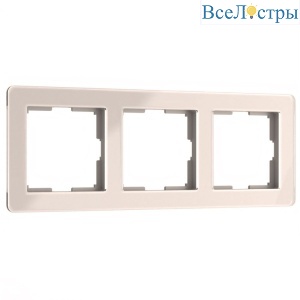 Рамка на 3 поста Werkel Acrylic айвори 4690389186295 W0032743