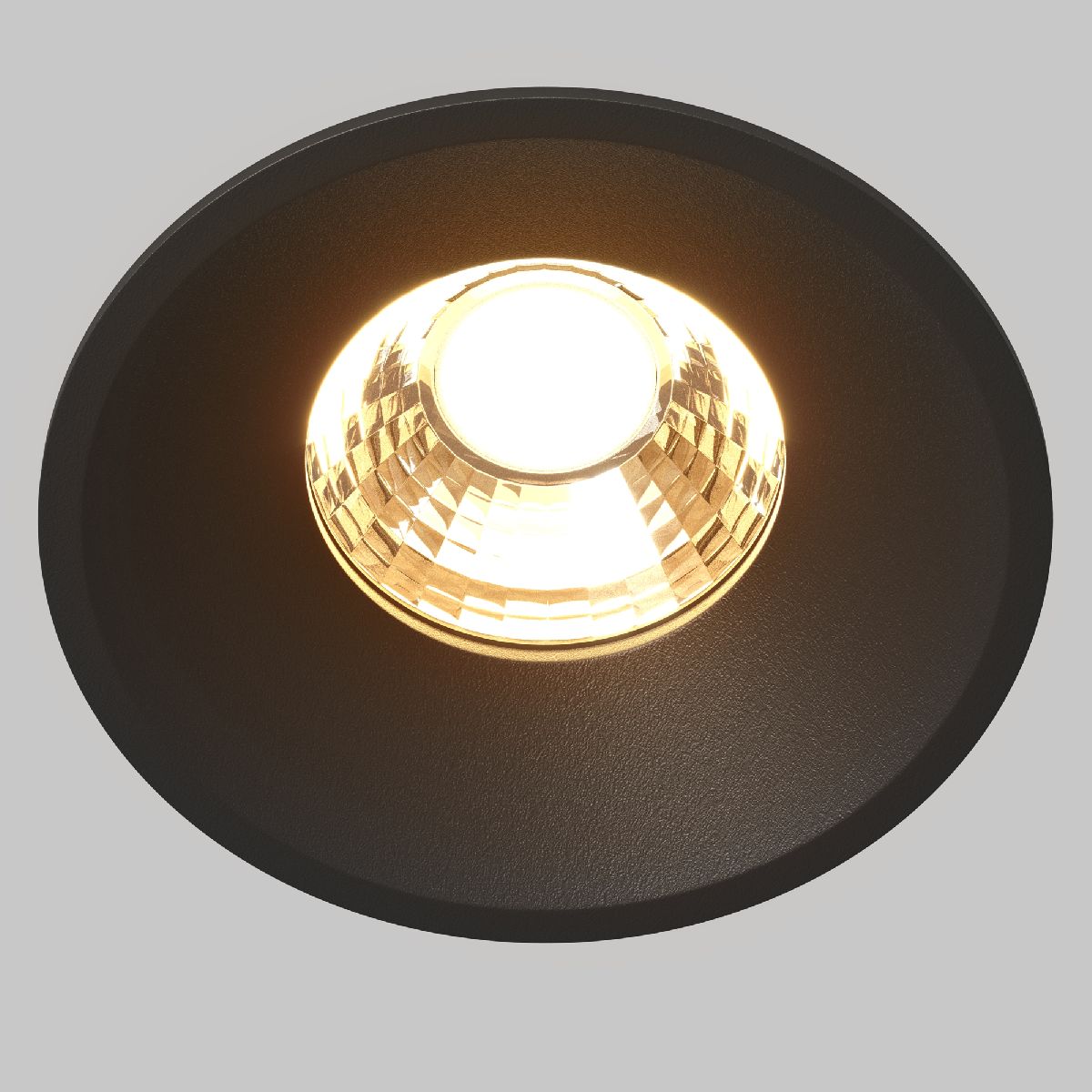 встраиваемый светильник maytoni round dl058-12w2.7k-b