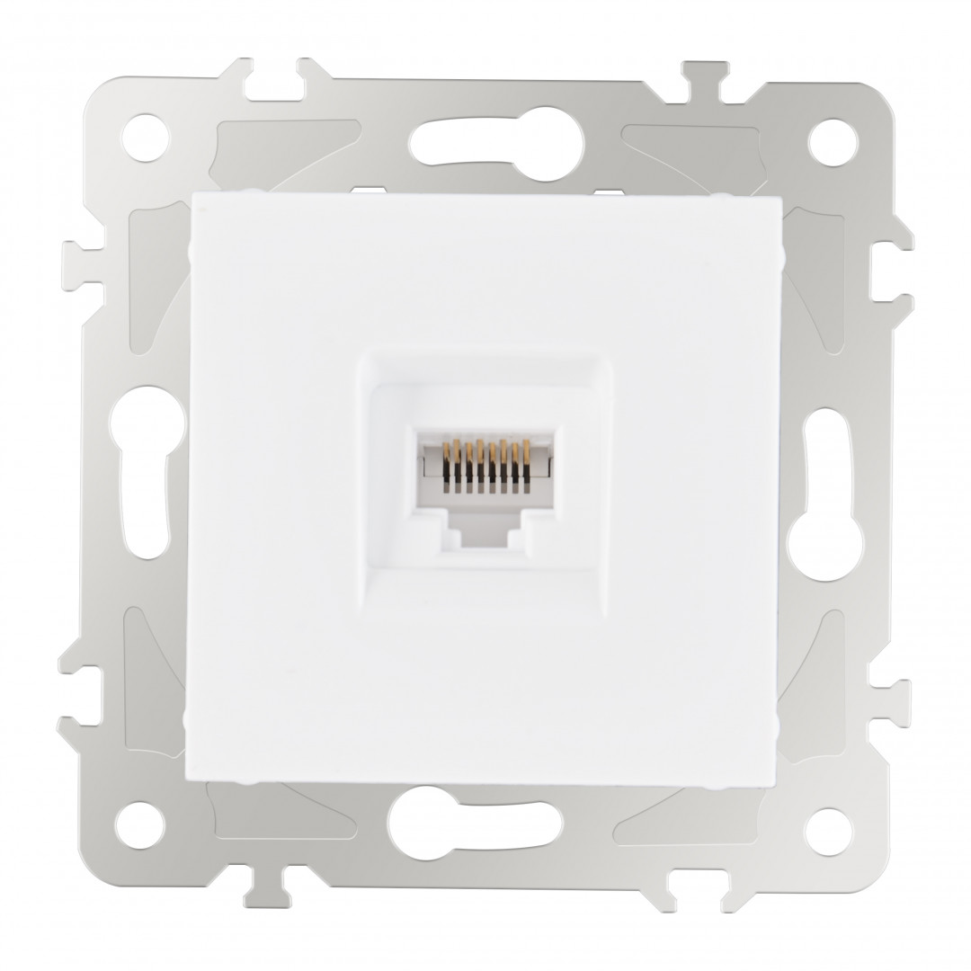 розетка rj45 arte milano 203.45-1.white