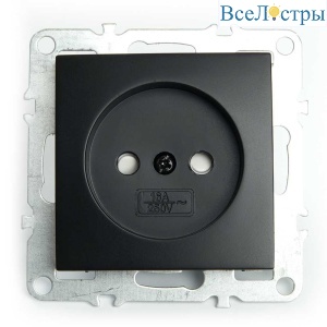Розетка 2P Stekker Эрна черный PST10-9109-03 49153