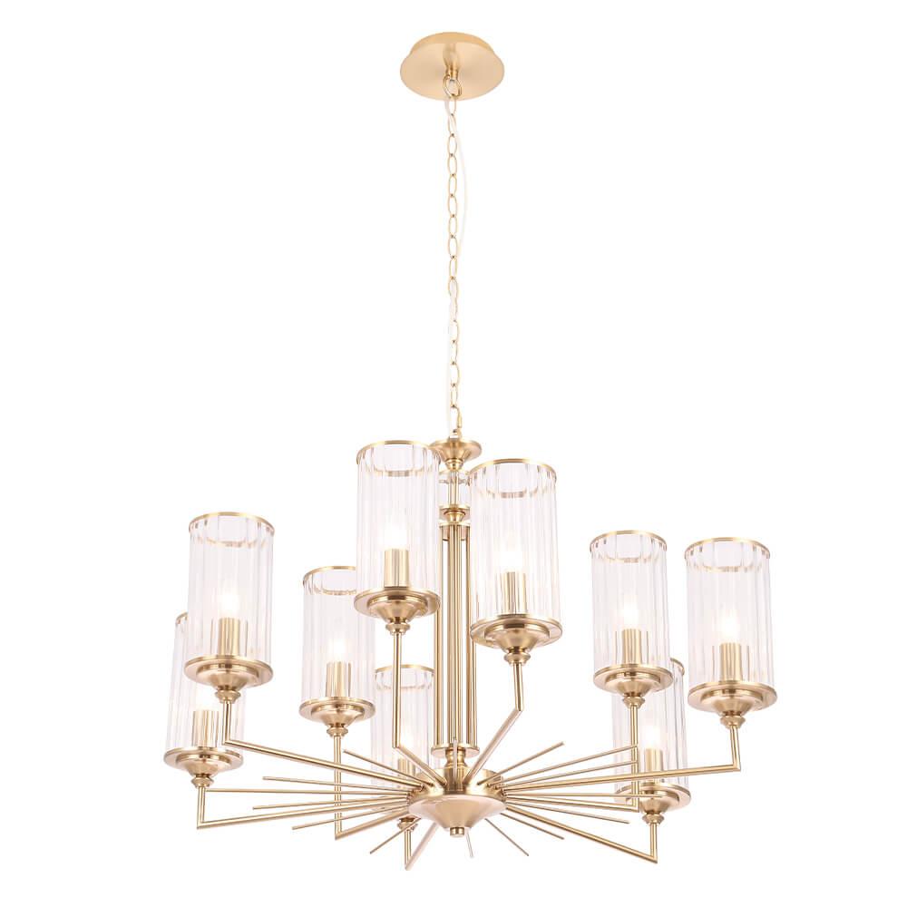 подвесная люстра crystal lux gloria sp9 brass