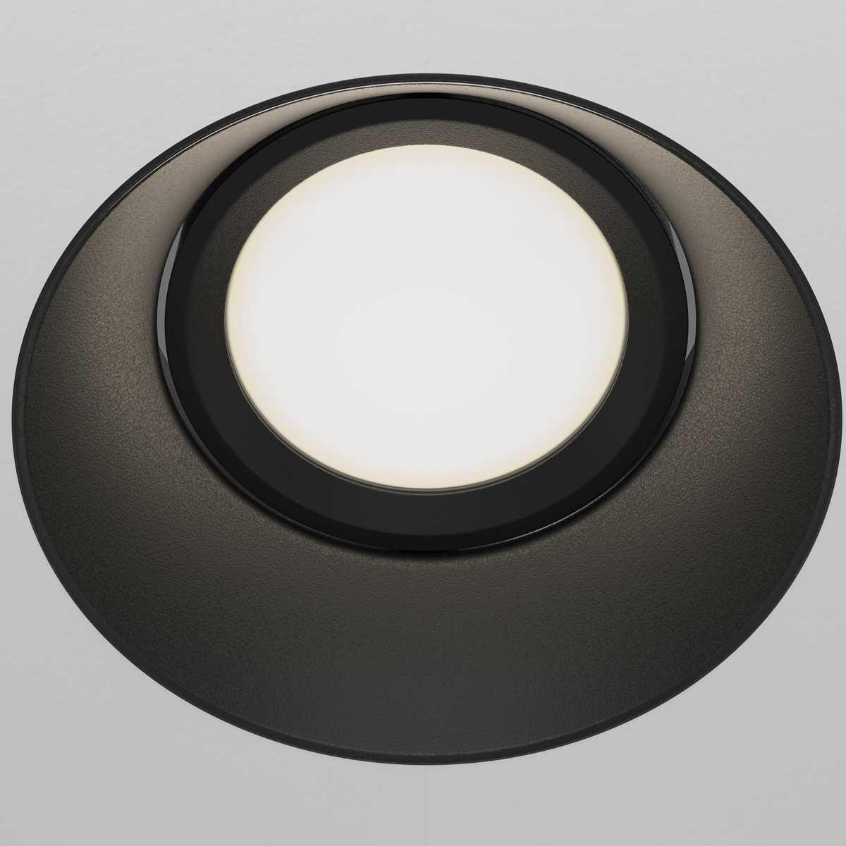 встраиваемый светильник maytoni technical dot dl042-01-rd-b