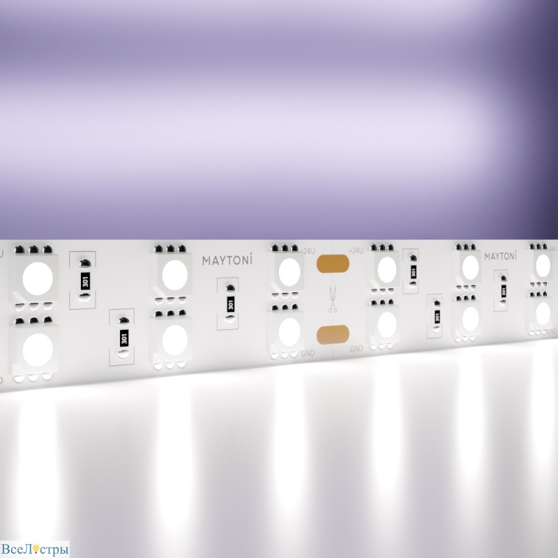 светодиодная лента maytoni led strip 24в 5050 28,8вт/м 6000k 5м ip20 20036