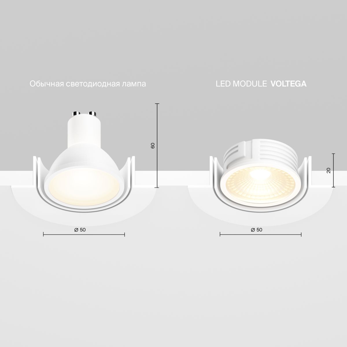 светодиодный модуль voltega module led 7w 2700k 7203