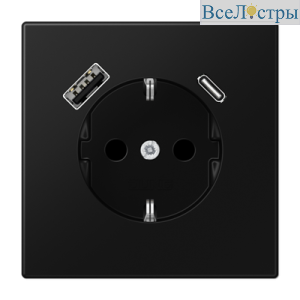 Розетка 2K+З Jung LS1520-15CASWM
