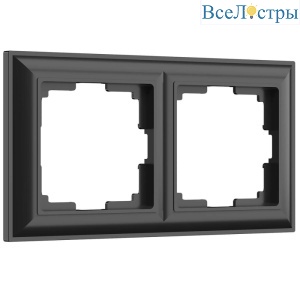 Рамка Werkel Fiore на 2 поста черный W0022208 4690389160370