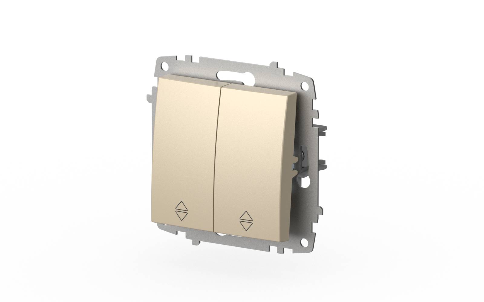 переключатель двухклавишный проходной elbi zena vega 609-012500-211