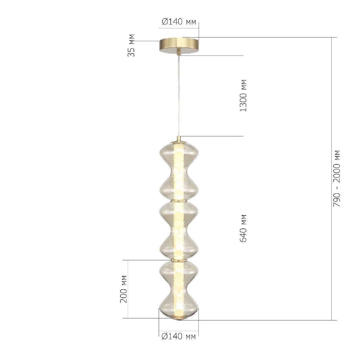 подвесной светильник st luce spine sl6136.213.01