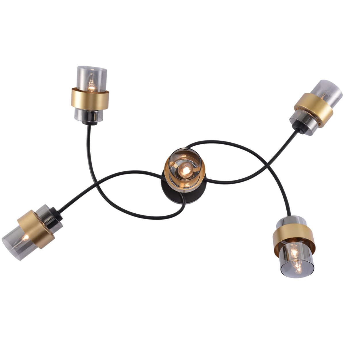 потолочная люстра escada hurricane 1139/5p black/gold