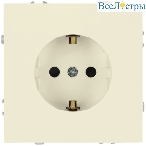 Розетка Эра Galaxy 15-2102-02 c заземлением 2P+E Schuko со шторками 16А-250В IP20 слоновая кость Б0070641