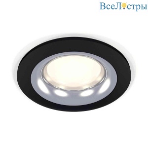 Комплект встраиваемого светильника Ambrella light Techno Spot XC7622003 SBK/PSL черный песок/серебро полированное (C7622, N7012)