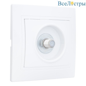 Розетка телевизионная типа F (SAT) IP20, белая "Дельта" General 477233