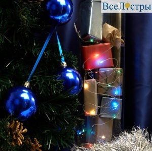Гирлянда линейная Feron CL575 Роса 5В 3,6Вт мультиколор 10м IP20 48188