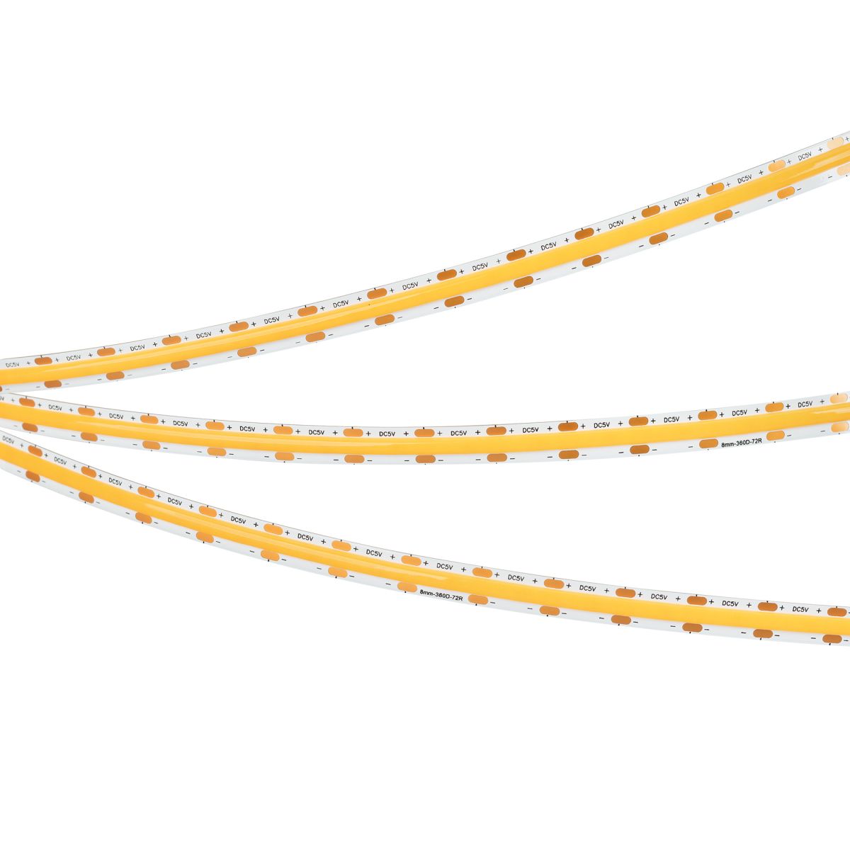 светодиодная лента arlight cob-x360-8mm 5v warm3000 (5 w/m, ip20, 5m) 041704(1)