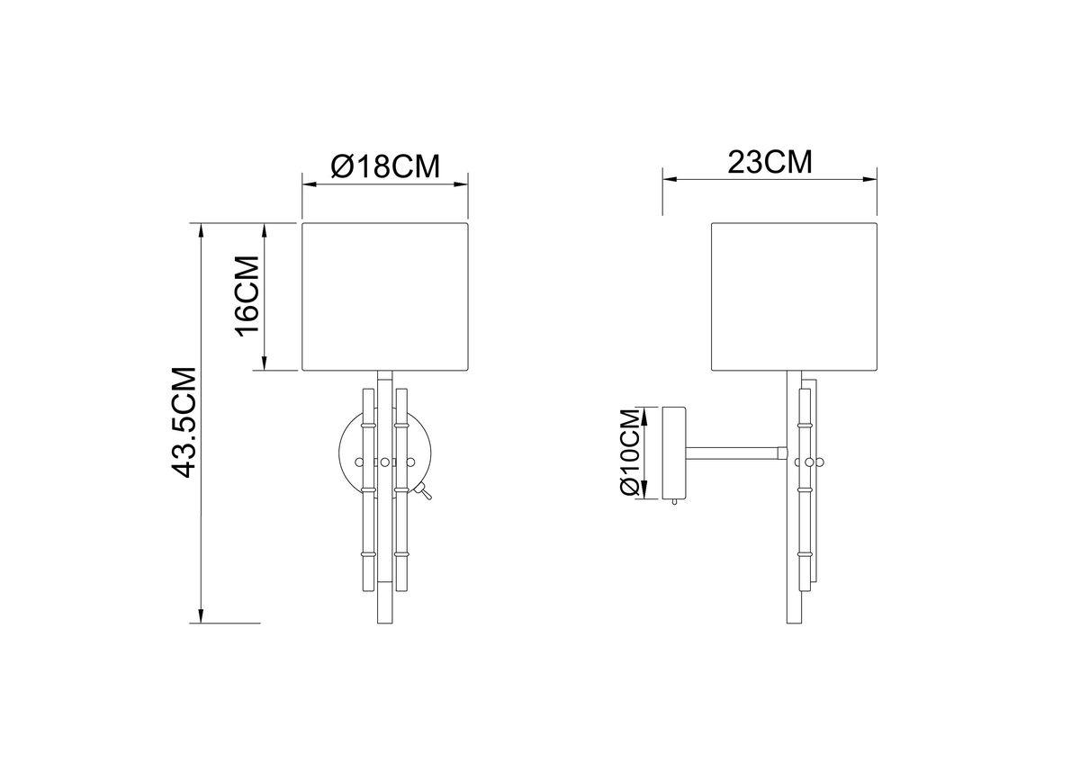бра arte lamp taygeta a4097ap-1cc