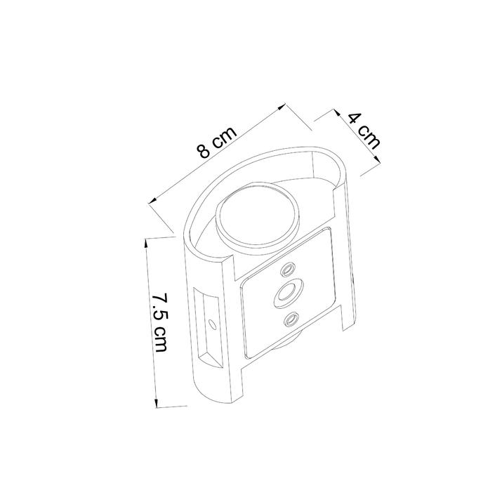 уличный настенный светодиодный светильник arte lamp bosto a3122al-2bk
