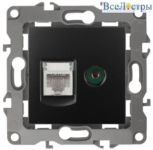 Розетка комбинированная RJ45+TV Эра 12-3110-05 Б0027445