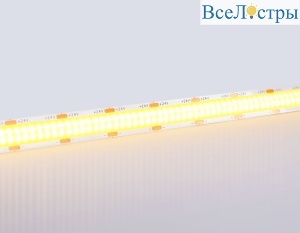 Светодиодная лента Ambrella Light Illumination COB 616Led/19W m/ 24V IP20 3000K/ 5m*12mm*2mm (2 конт.) GS4801