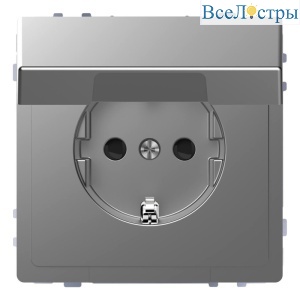 Розетка Schneider Electric Merten D-Life 16A с/з и крышкой MTN2310-6036