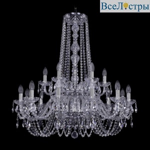 Подвесная люстра Bohemia Ivele 1402/12+6/300/h-91/2d Ni