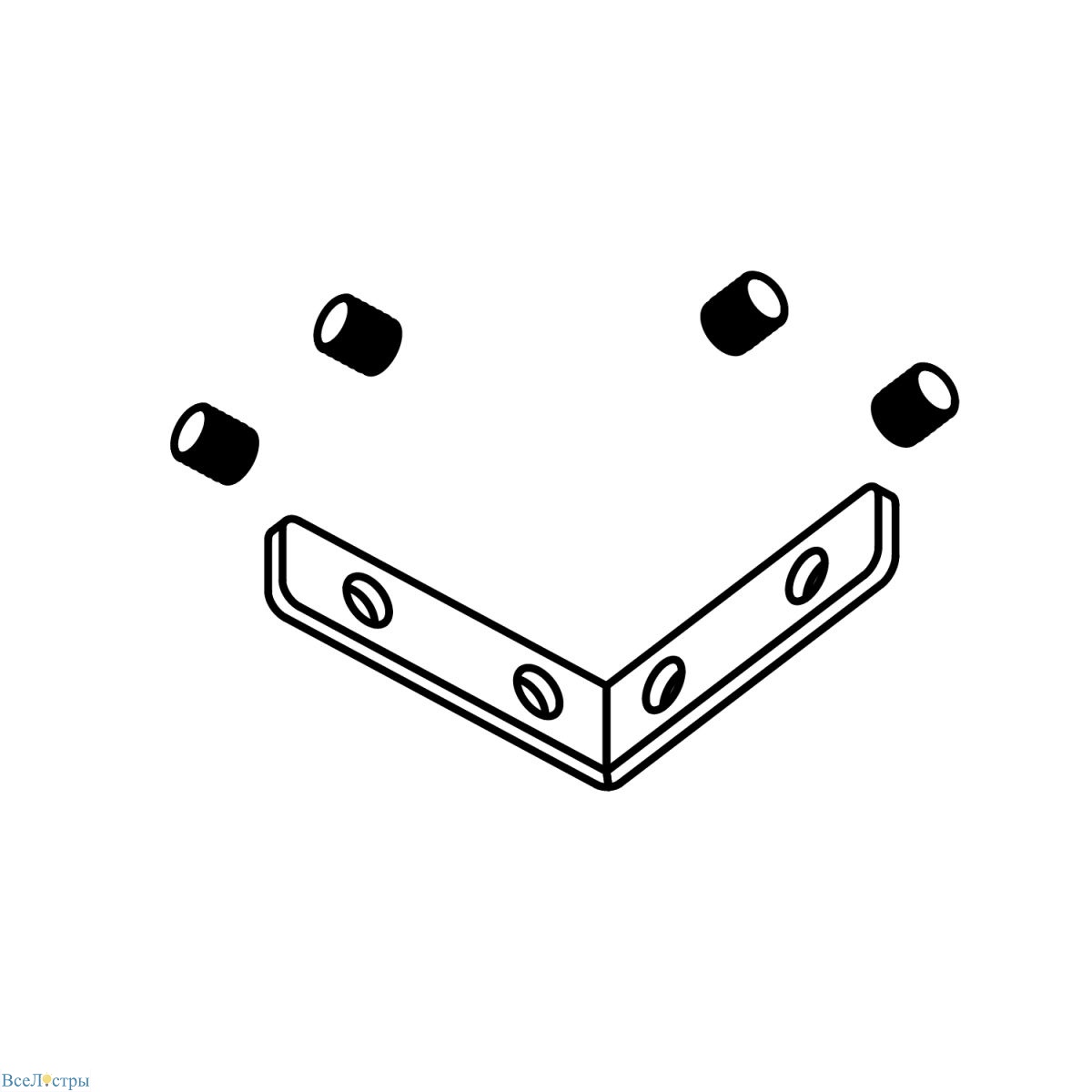 коннектор угловой favourite logica 1014-cu-001