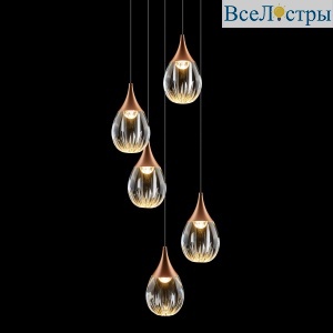 Каскадная люстра Delight Collection Stilla MD24001004-5A copper/clear