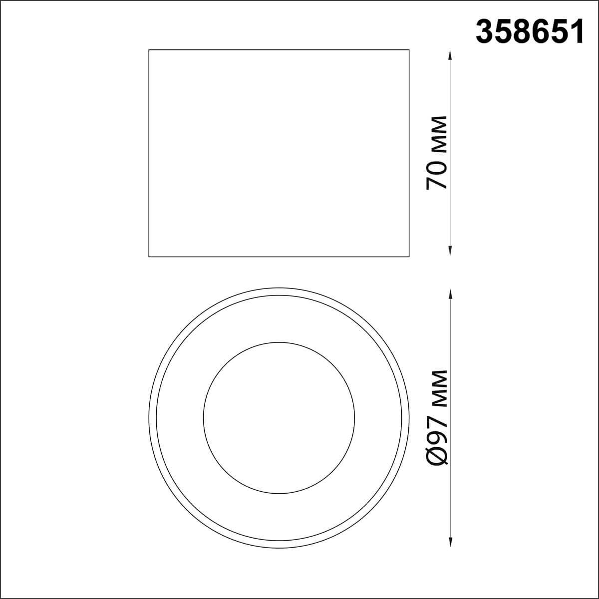 накладной светодиодный светильник novotech over patera 358651
