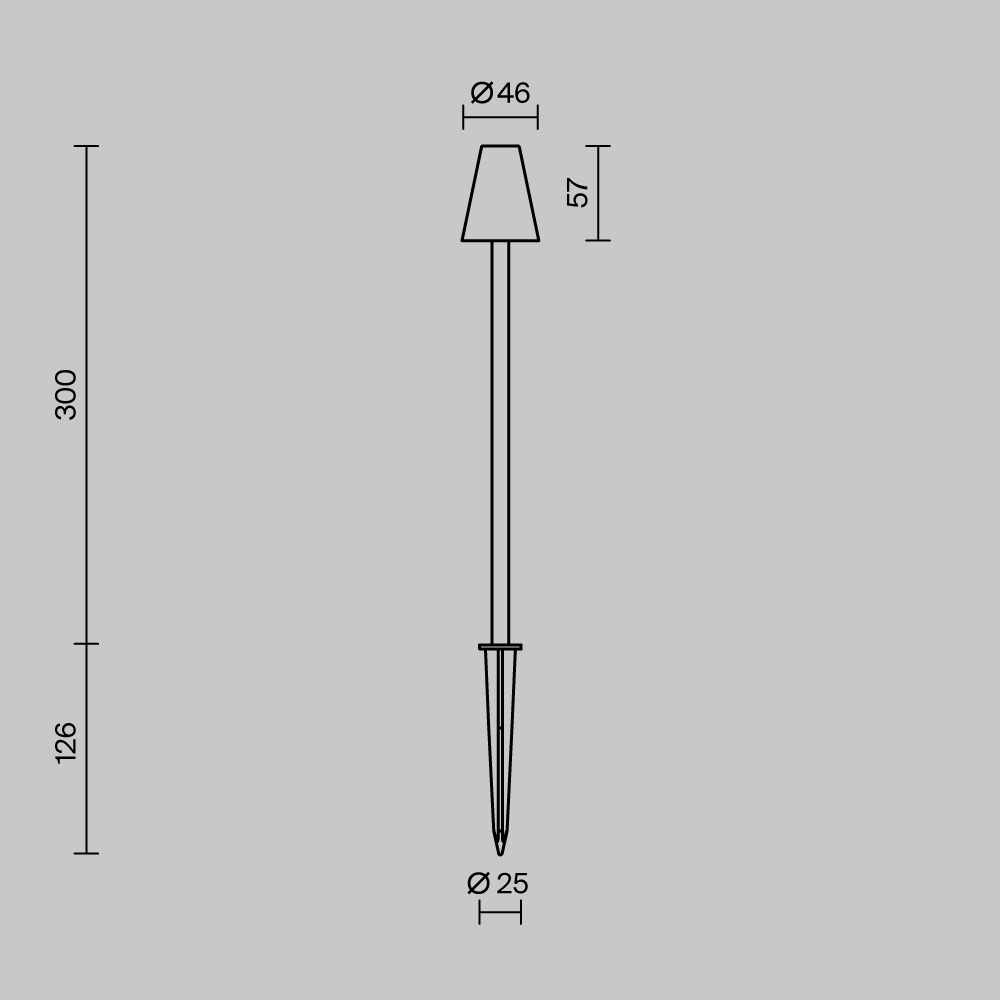 ландшафтный светильник maytoni cane o504fl-l1b3k