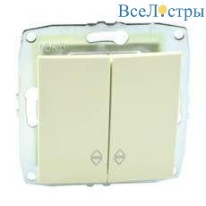Выключатель Mono Electric Despina/ Larissa двухклавишный проходной крем 500-001723-111