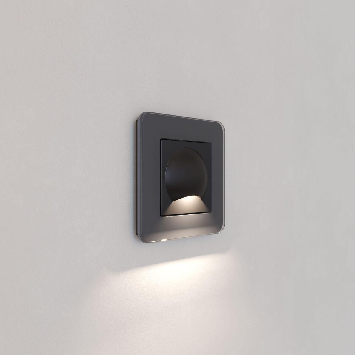 встраиваемая led подсветка werkel moon черный матовый w1154408 4690389185571