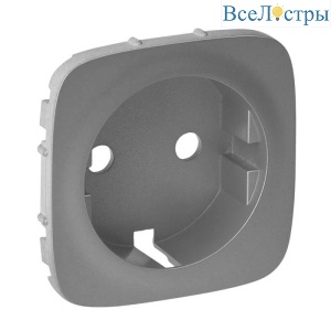 Лицевая панель Legrand Valena Allure розетки с/з алюминий 755207