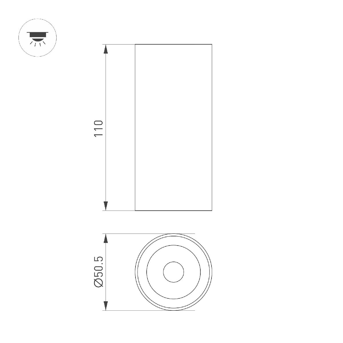 накладной светильник arlight sp-gabi-surface-r50-9w day4000 052336