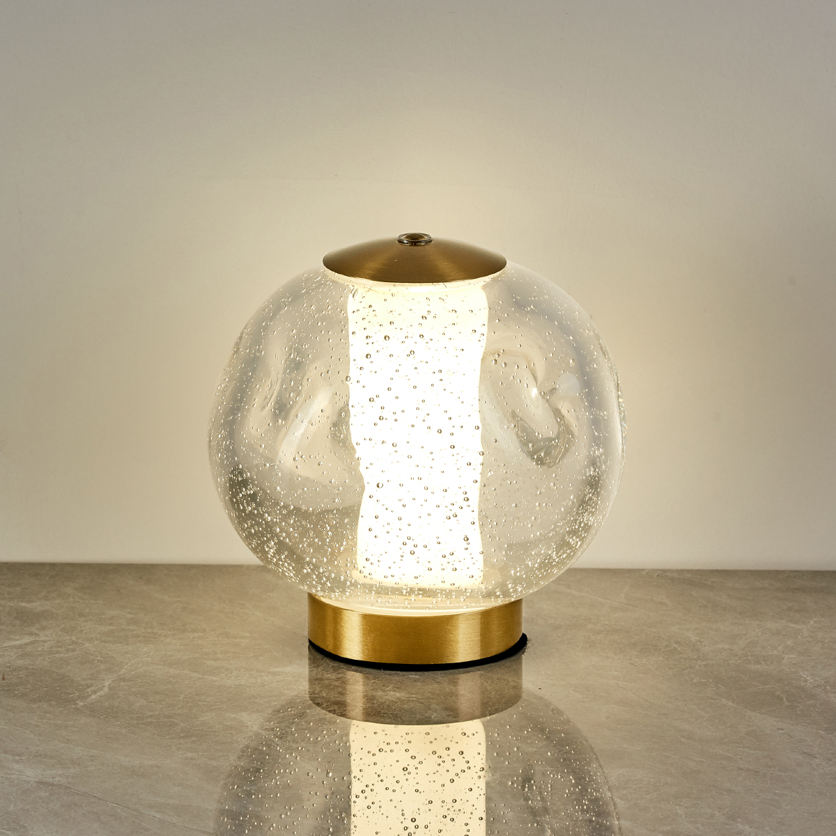 настольная лампа delight collection ot2437-t brass/clear