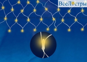 Светодиодная гирлянда (07939) Uniel сетка 220V желтый ULD-N2520-240/DTA YELLOW IP20