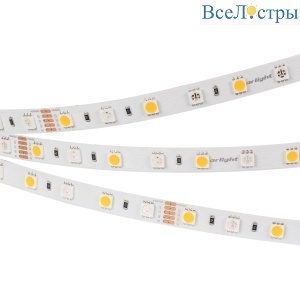 Светодиодная лента Arlight RT-B60-10mm 24V RGBW-Warm (14.4 W/m, IP20, 5m) (Открытый) 018327(3)