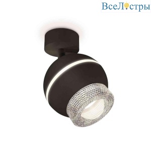 Комплект накладного светильника Ambrella light Techno Spot XM1102010 SBK/CL черный песок/прозрачный (A2210, C1102, N7191)