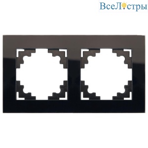 Рамка 2-постовая Stekker Катрин черный GFR00-7002-05 39519