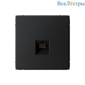 Розетка компьютерная RJ45, кат. 5е Systeme Electric ArtGallery Карбон GAL001083