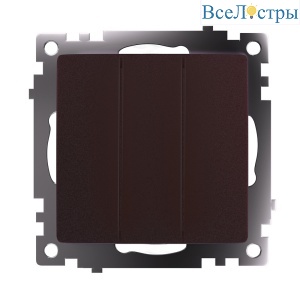 Выключатель трехклавишный Stekker GLS10-7108-04 Катрин 49175